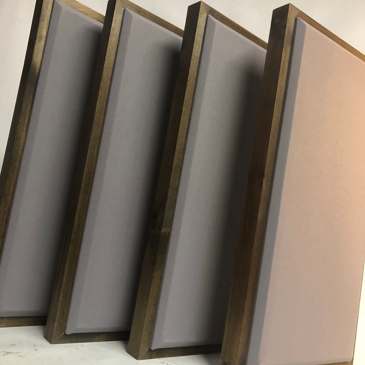 Acoustic Panel - Steel Grey with Walnut Wood Frame