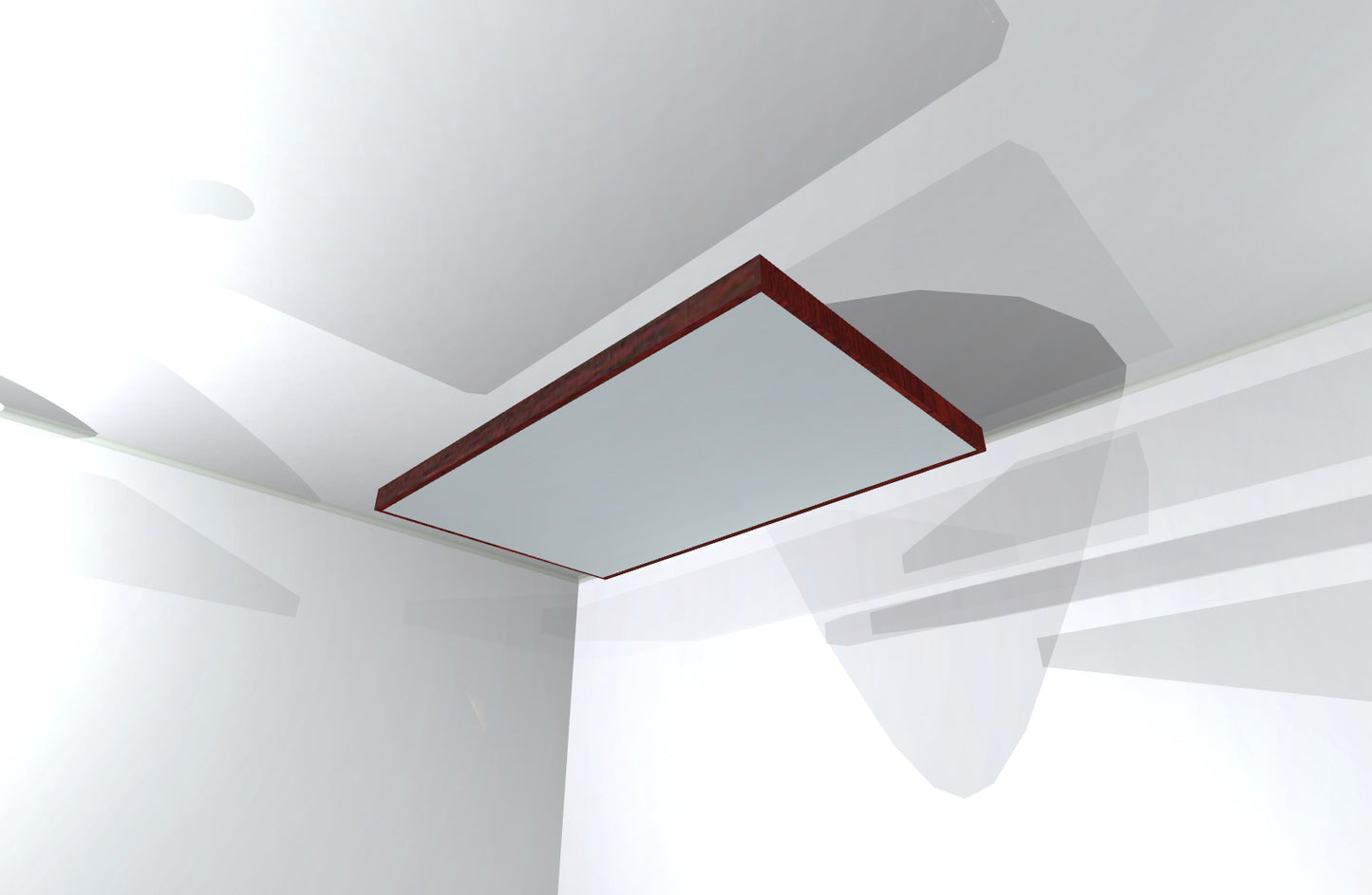 CEILING BAFFLE - Aluminum & Red Mahogany