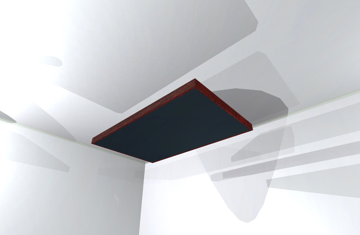 CEILING BAFFLE - Black & Red Mahogany