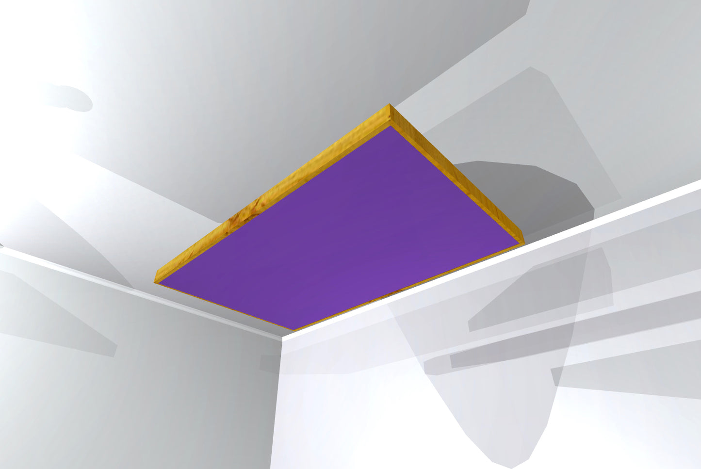 CEILING BAFFLE - Grape & Golden Pecan
