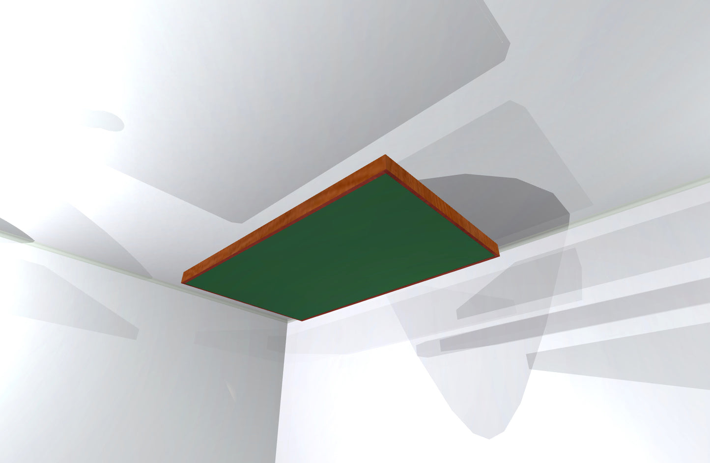 CEILING BAFFLE - Hunter Green & Gunstock