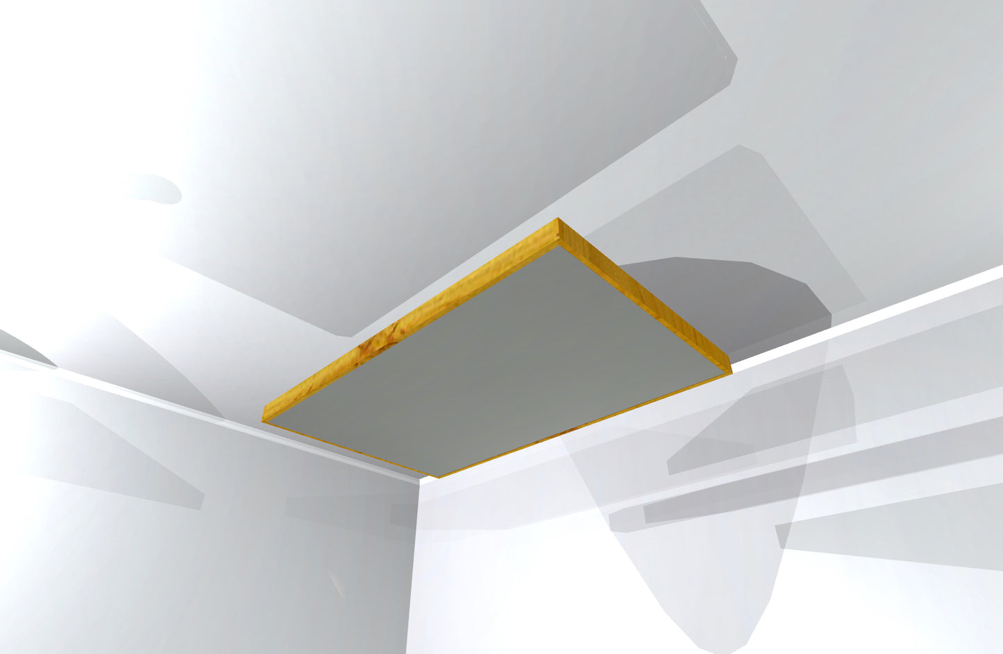 CEILING BAFFLE - Steel Grey & Golden Pecan