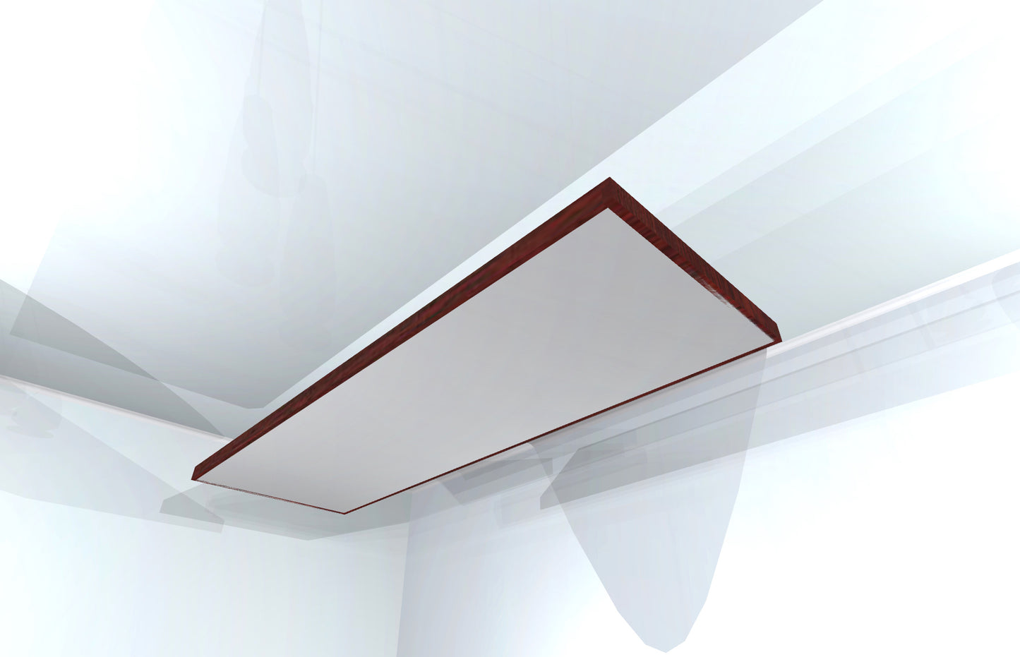 CEILING BAFFLE - Aluminum & Red Mahogany