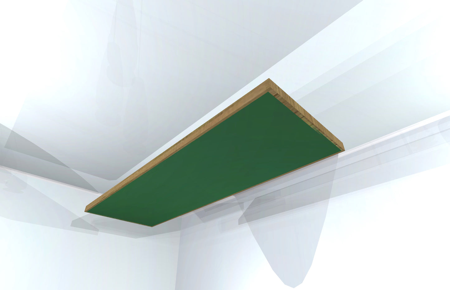 CEILING BAFFLE - Hunter Green & Special Walnut