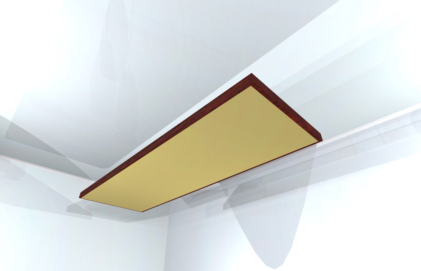 CEILING BAFFLE - Khaki & Red Mahogany