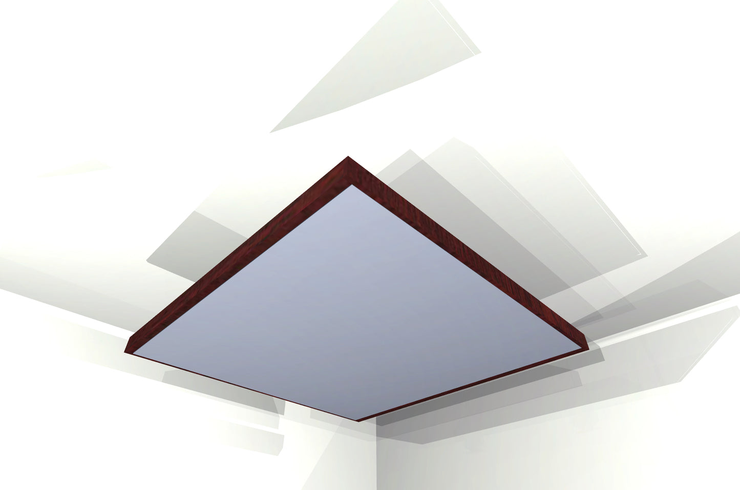 CEILING BAFFLE - Aluminum & Red Mahogany