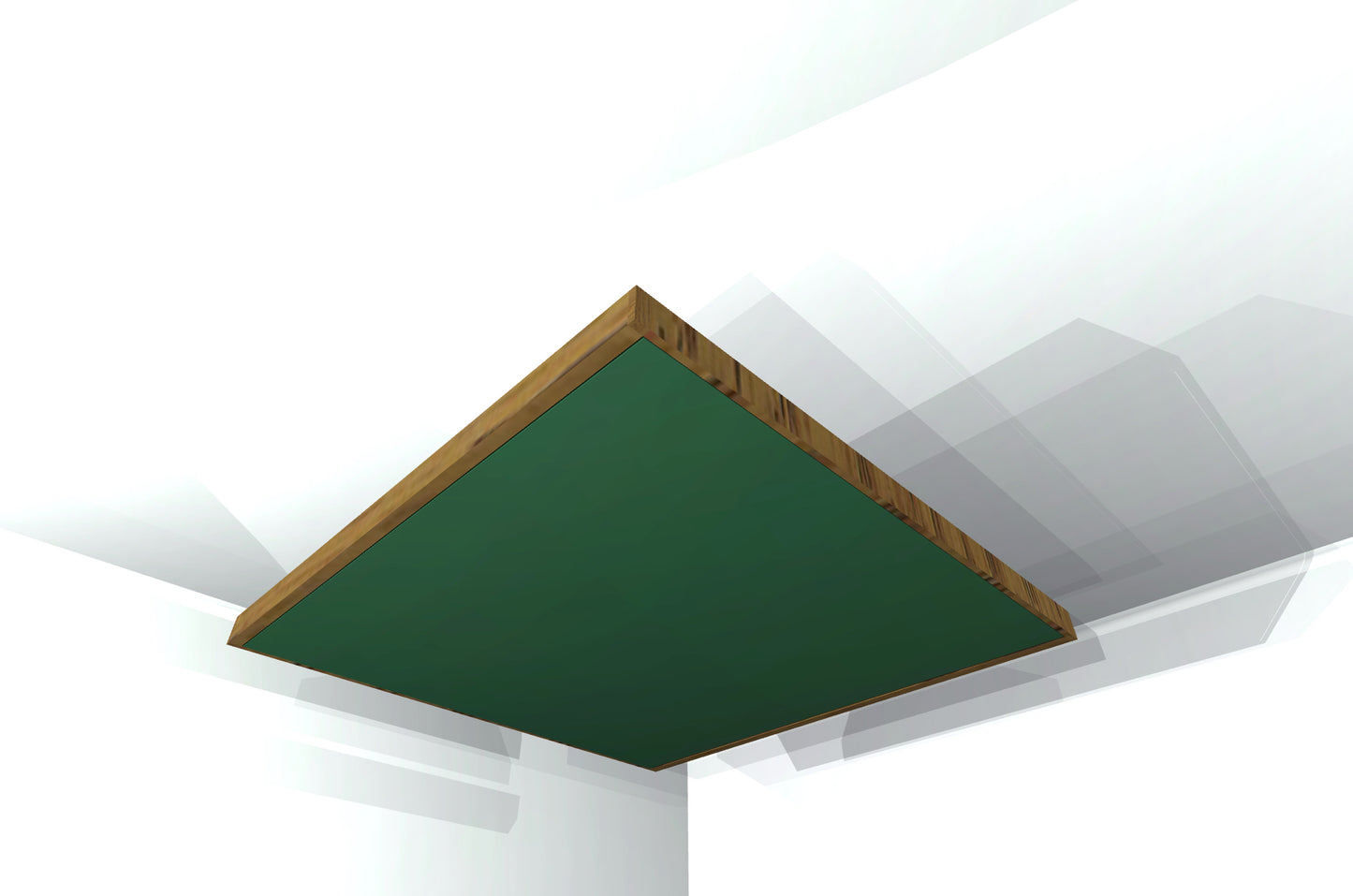 CEILING BAFFLE - Hunter Green & Special Walnut