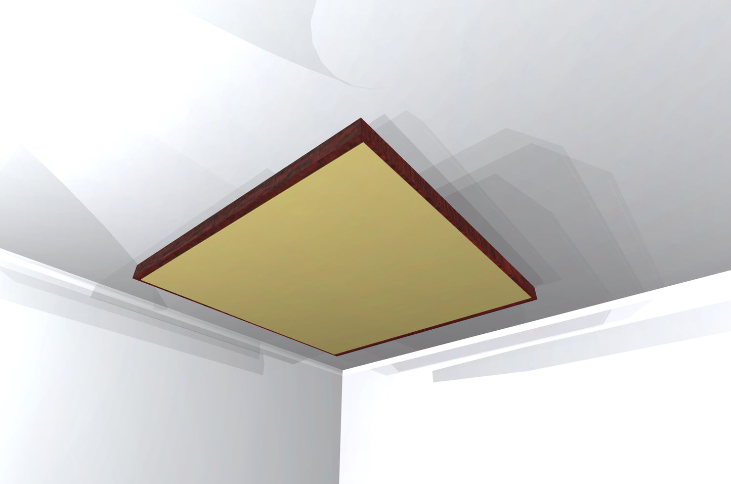 CEILING BAFFLE - Khaki & Red Mahogany
