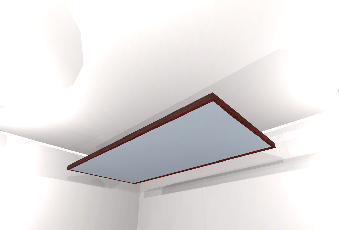 CEILING BAFFLE - Aluminum & Red Mahogany