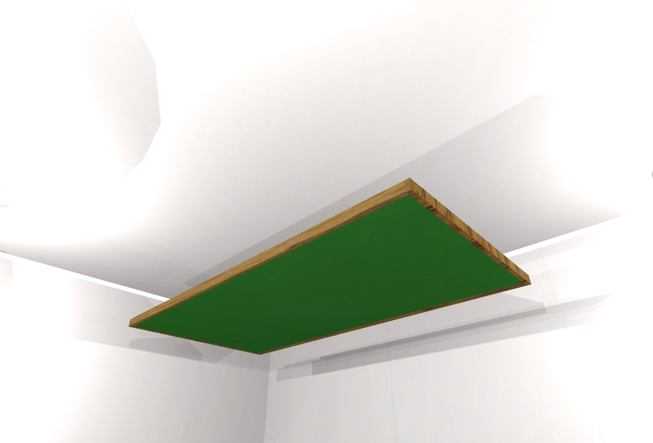 CEILING BAFFLE - Hunter Green & Special Walnut