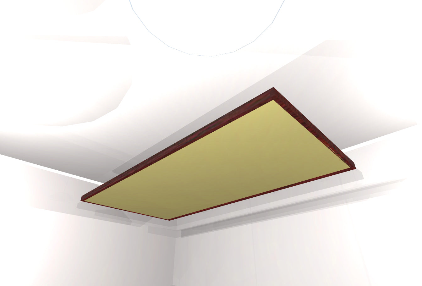 CEILING BAFFLE - Khaki & Red Mahogany