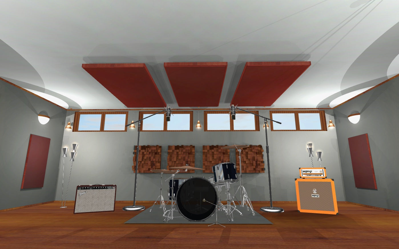 CEILING BAFFLE - Wine & Gunstock