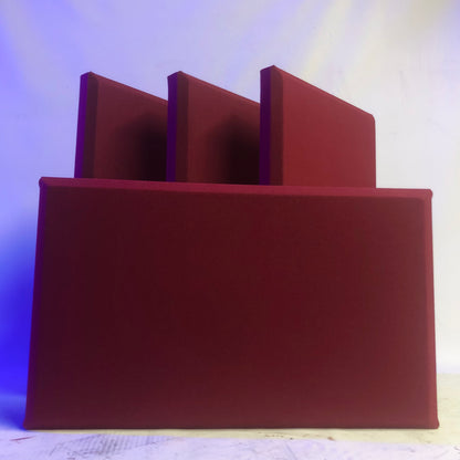 Acoustic Panels (Set of 4) Wine w/ Beveled Edges - 2ftx1ftx1.5in