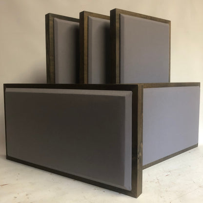 Acoustic Panel - Steel Grey with Walnut Wood Frame