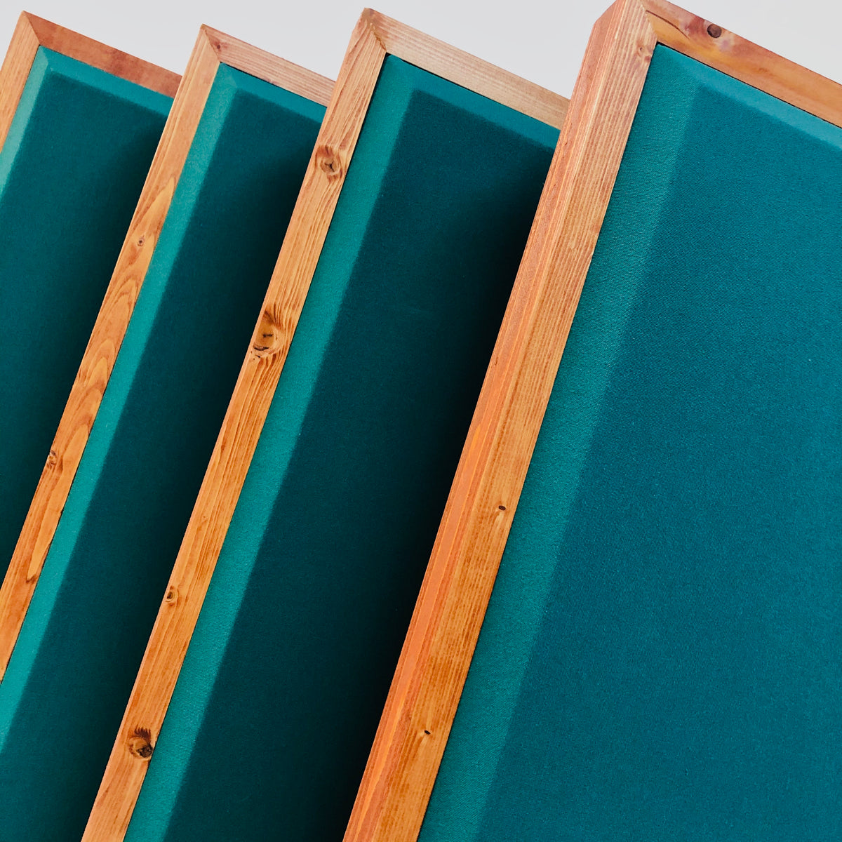 Acoustic Panel - Hunter Green with Gunstock Wood Frame