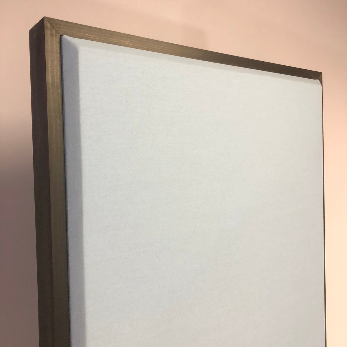 Acoustic Panel - Sky Blue with Walnut Wood Frame