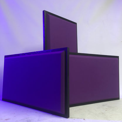 Acoustic Panels (Set of 3) Purple w/ Black Frames - 26inx14in
