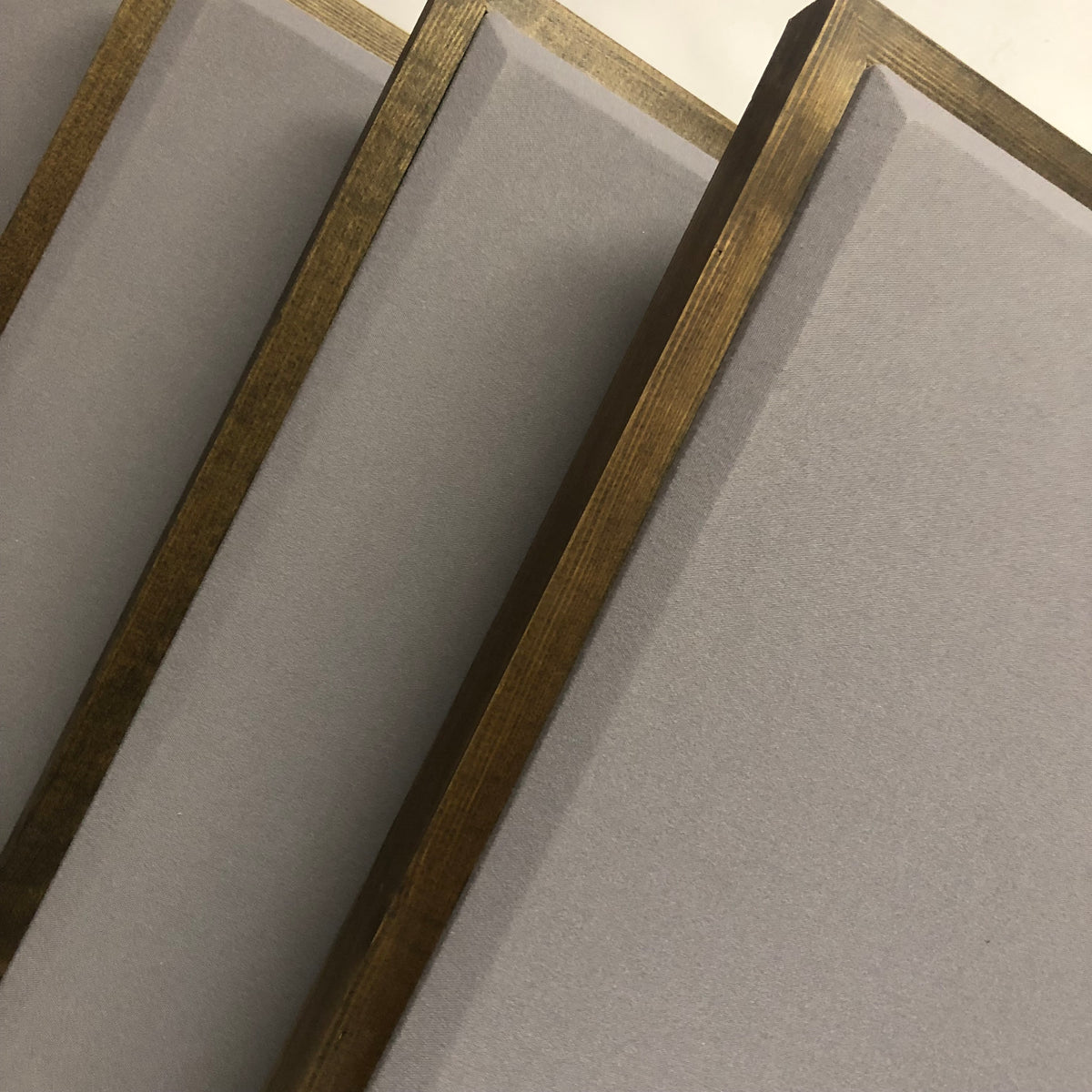 Acoustic Panel - Steel Grey with Walnut Wood Frame