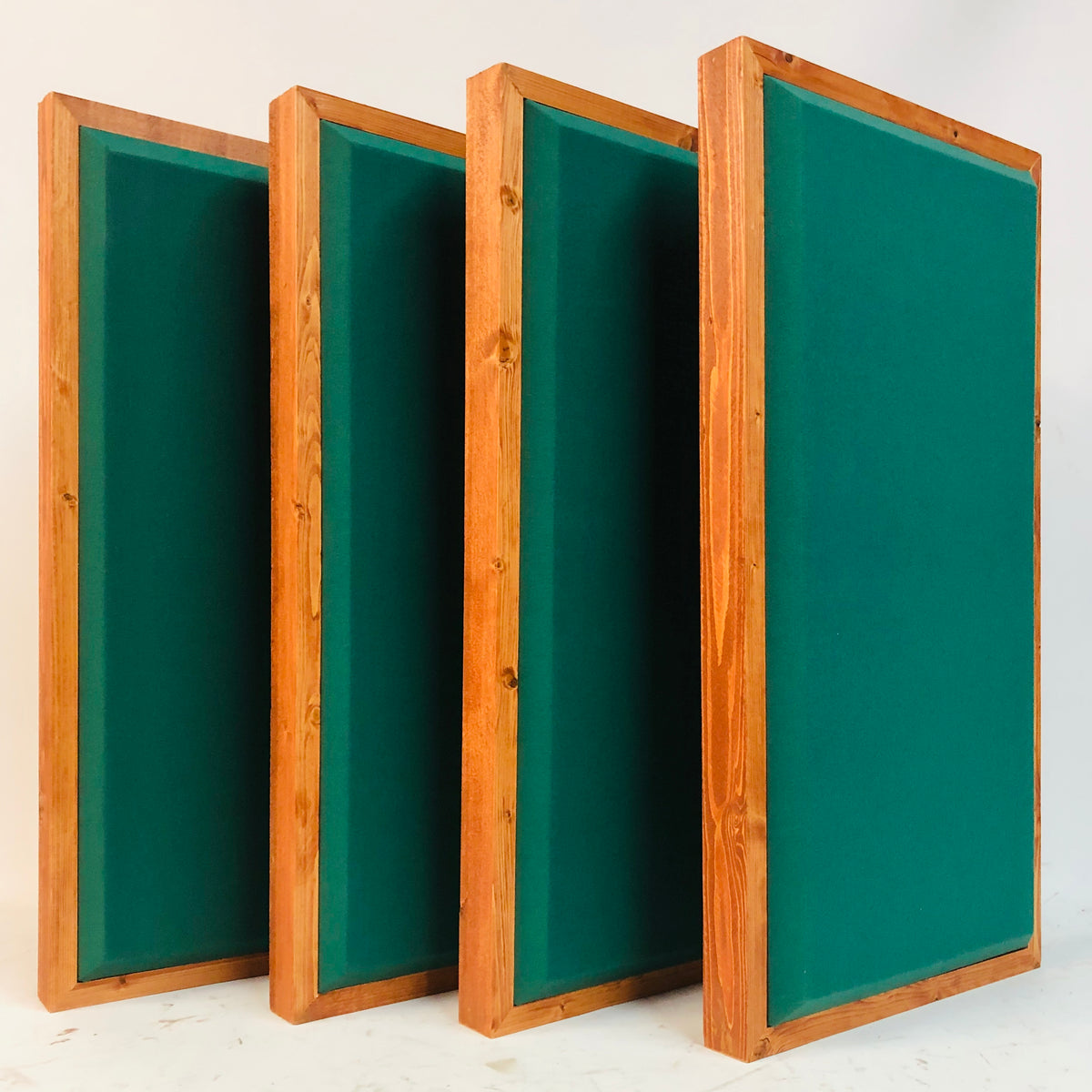 Acoustic Panel - Hunter Green with Gunstock Wood Frame