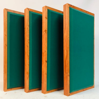 Acoustic Panel - Hunter Green with Gunstock Wood Frame