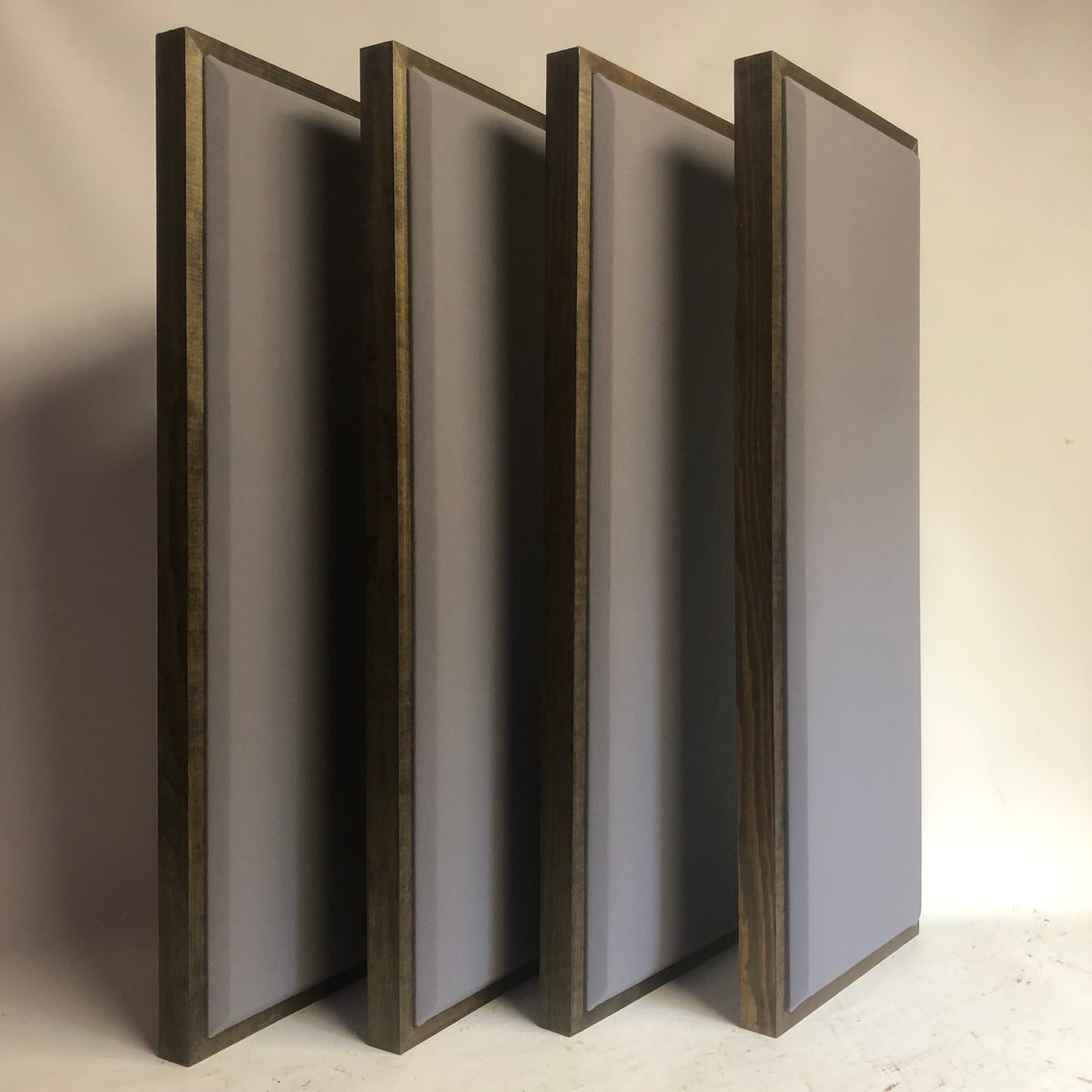 Acoustic Panel - Steel Grey with Walnut Wood Frame