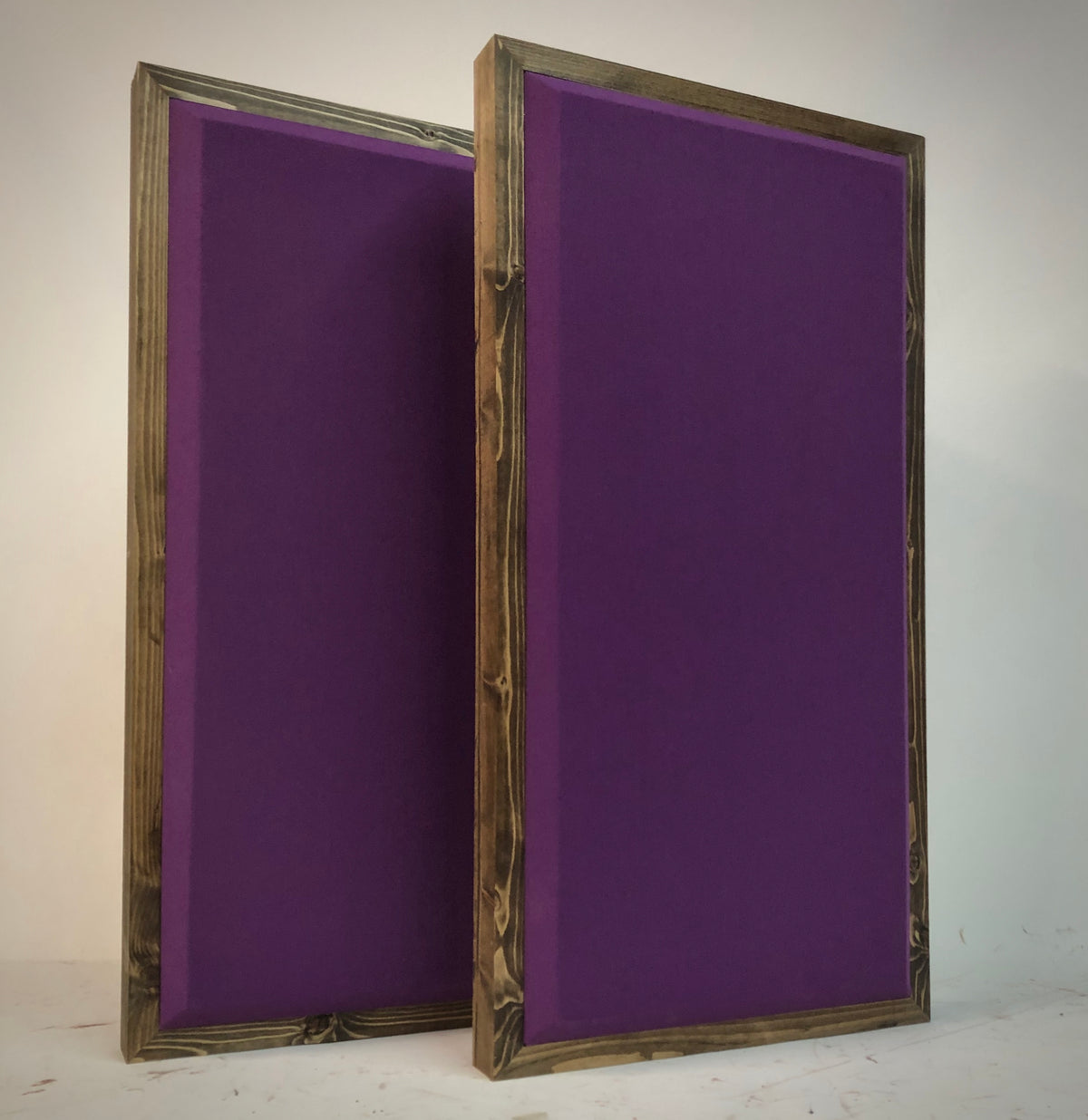 Acoustic Panel - Grape with Walnut Wood Frame