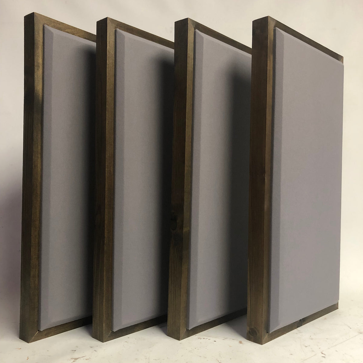 Acoustic Panel - Steel Grey with Walnut Wood Frame