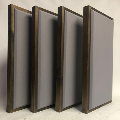 Acoustic Panel - Steel Grey with Walnut Wood Frame