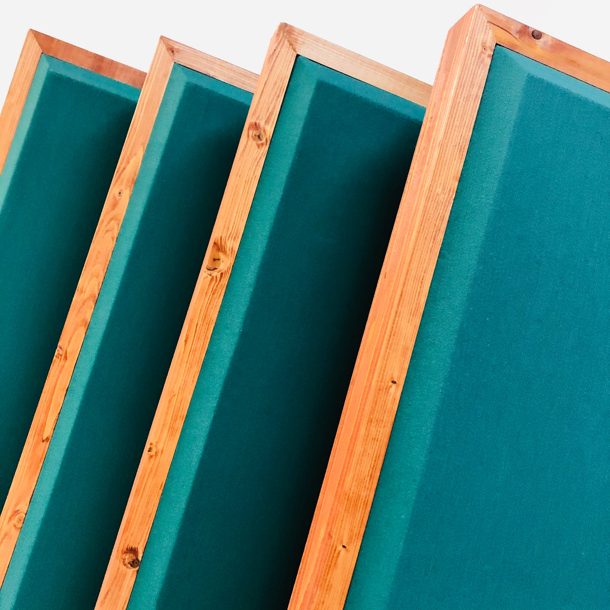 Acoustic Panel - Hunter Green with Gunstock Wood Frame