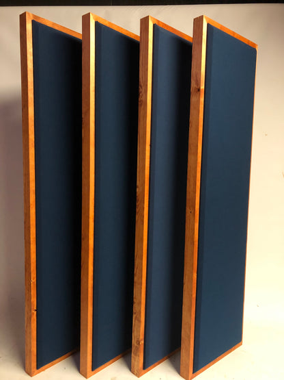 Acoustic Panel - Navy Blue with Gunstock Wood Frame