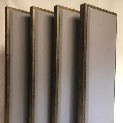 Acoustic Panel - Steel Grey with Walnut Wood Frame