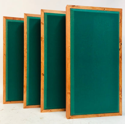Acoustic Panel - Hunter Green with Gunstock Wood Frame