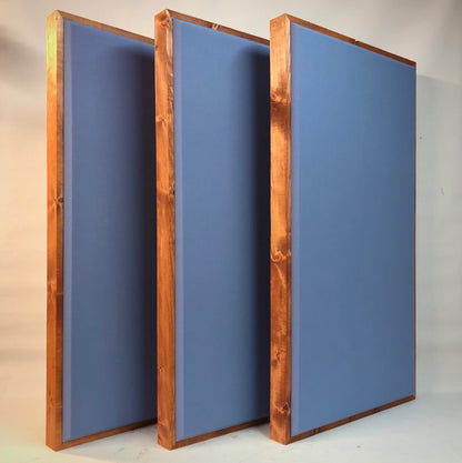 ACOUSTIC PANEL - SKY BLUE & GUNSTOCK FRAMED