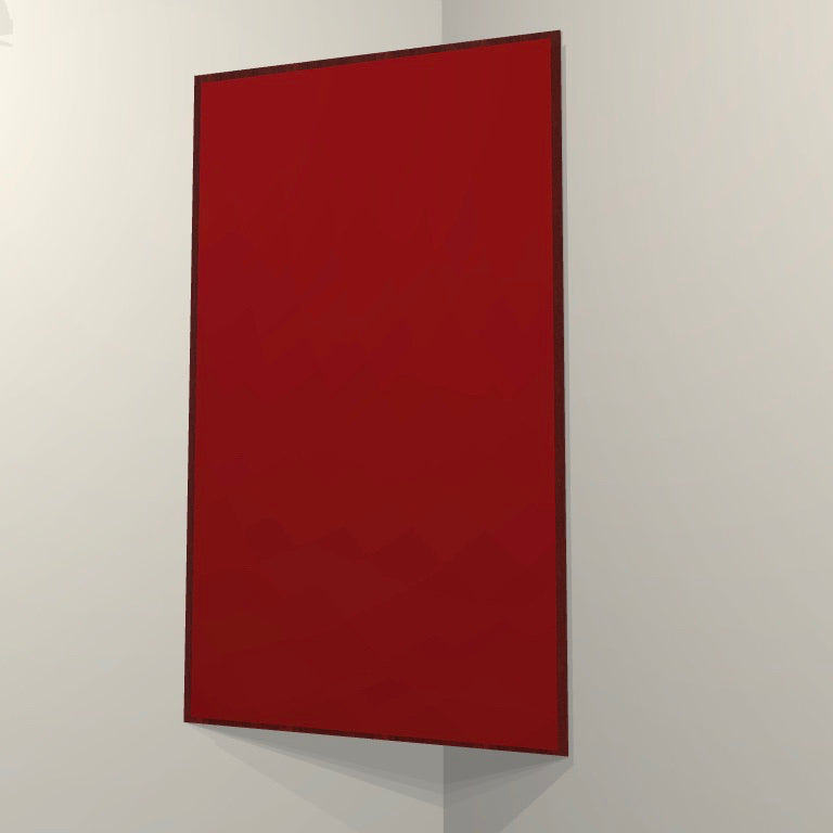 CORNER BASS TRAP - COOL RED & RED MAHOGANY FRAMED